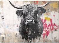 Warren Reed Urban Highland Cow Multi One Size Chopping Board