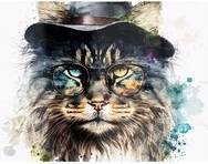 Warren Reed Norwegian Forest Cat Splashart Multi Chopping Board