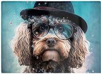 Warren Reed Cockapoo Dog Splashart Multi One Size Chopping Board