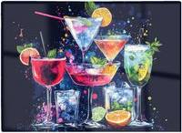 Warren Reed Nighttime Cocktail Splash Multi One Size Chopping Board