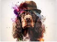 Warren Reed English Cocker Spaniel Splashart One Size Chopping Board