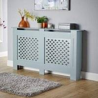 Home Source Large Wooden Radiator Cover Grey