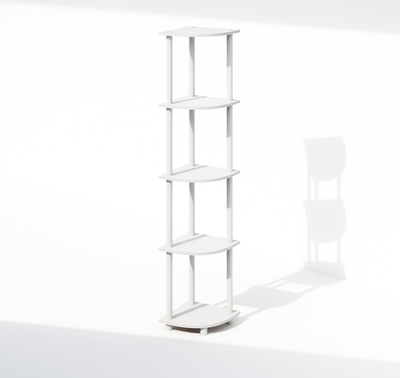 Display unit Furinno Turn-N-Tube 5 Tier Corner Display Rack Shelving System