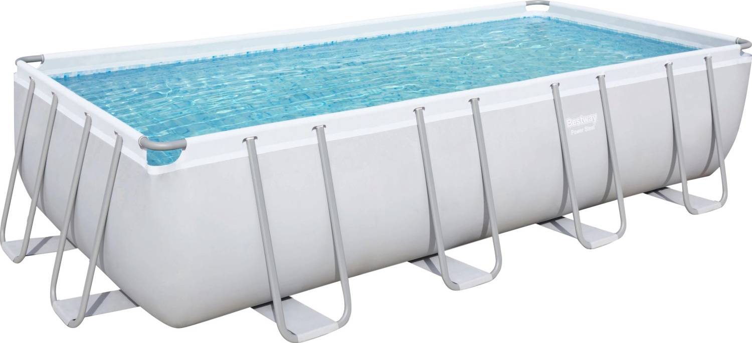 Bestway frame pool Bestway Power Steel Rectangular Frame Pool Set