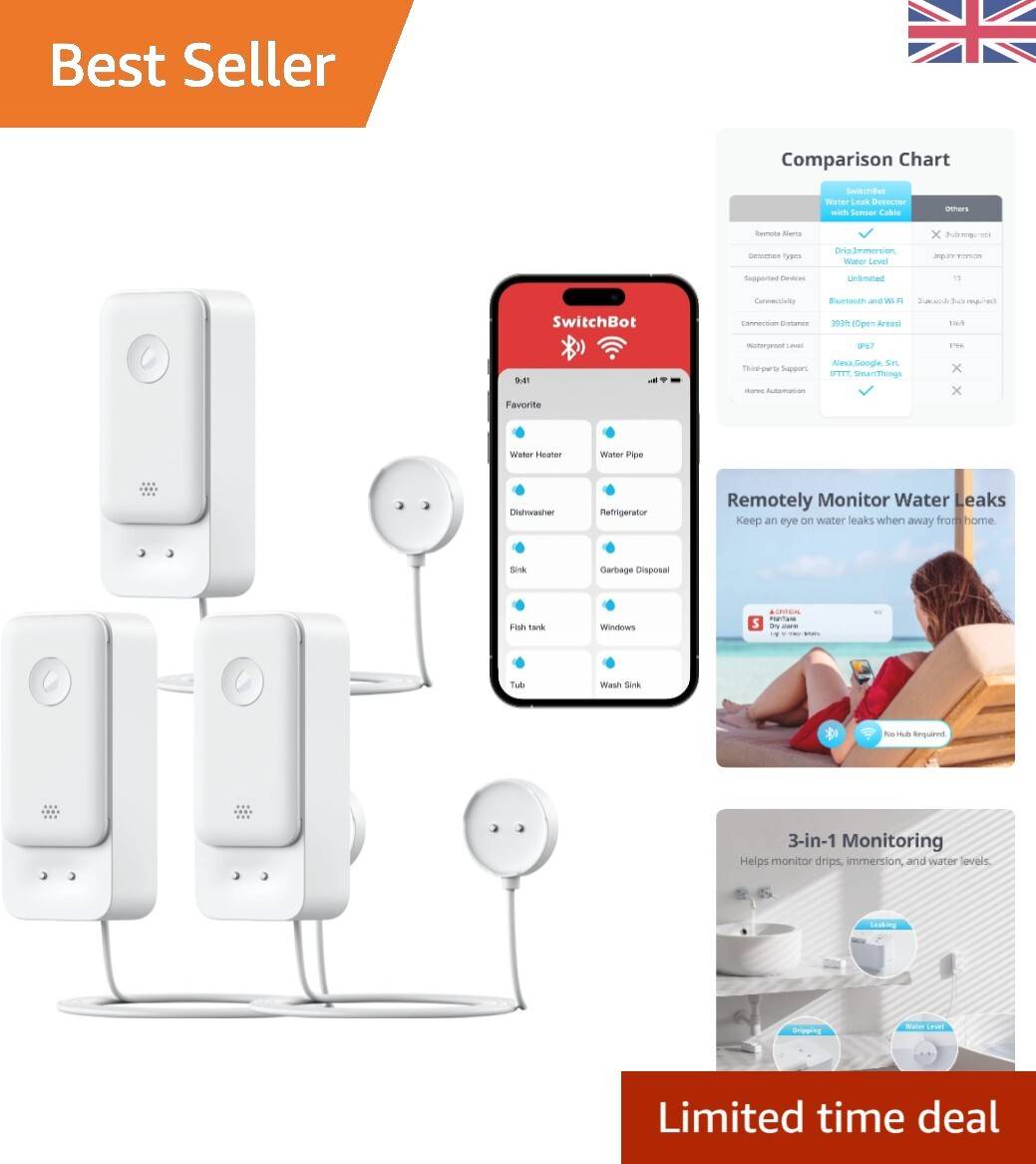 SwitchBot WiFi Vattenläckagedetektor Smart Sensor