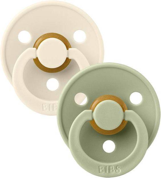 Colour Pacifiers Size 1 2-pack Ivory/Sage 