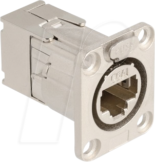 DeLock D-Type RJ45 Panelmodul Cat 6A STP LSA - Silver