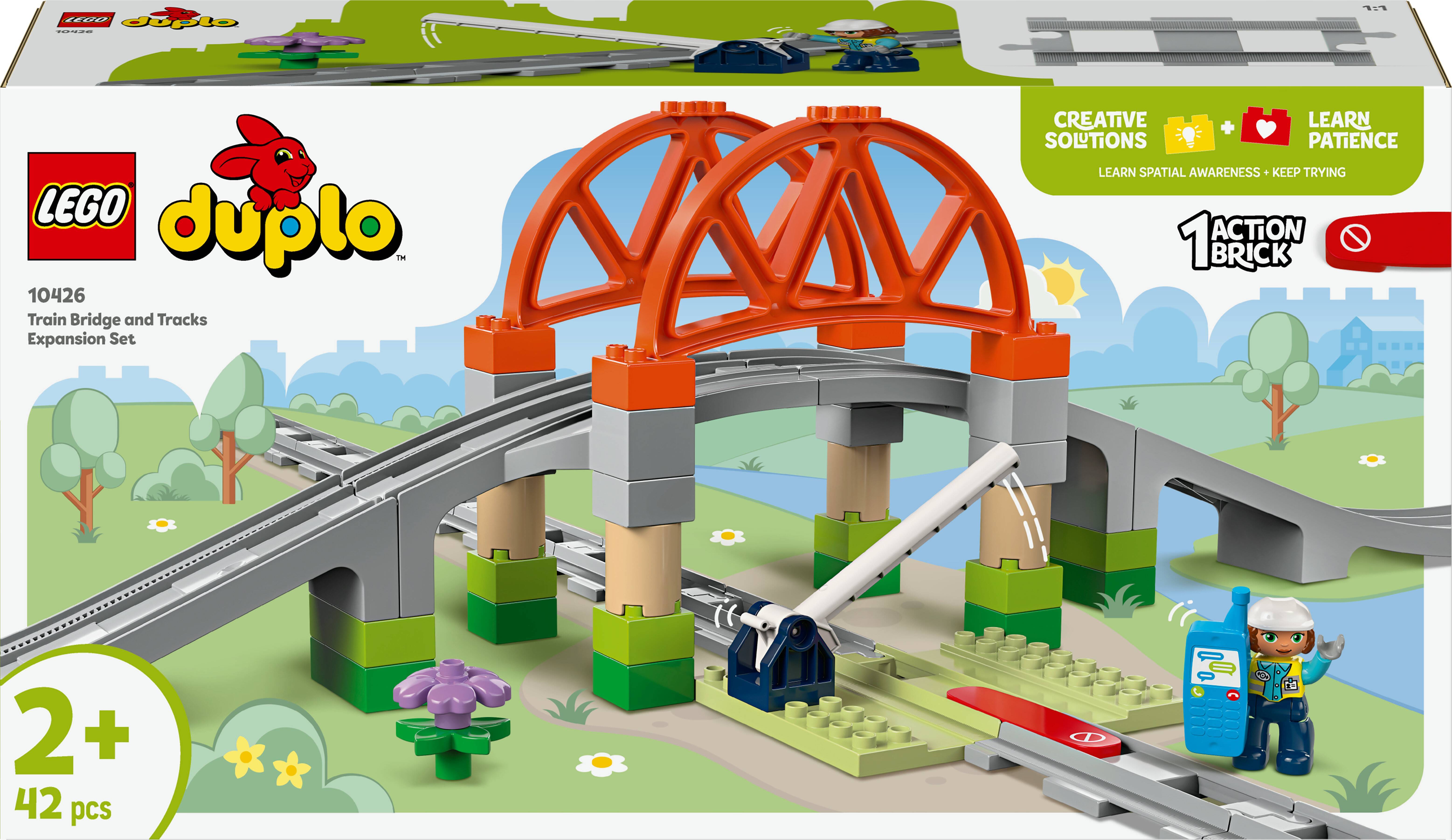 LEGO Ensemble Extension Duplo Town Train Bridge Rails 10 Pièces