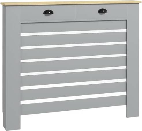 Portland Grey Horizontal Slats Radiator Cover 111cm