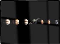Warren Reed Solar System In Order Black Chopping Board 40cm