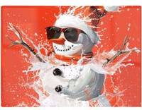 Warren Reed Cool Snowman In Winter Splash One Size Chopping Board 40cm
