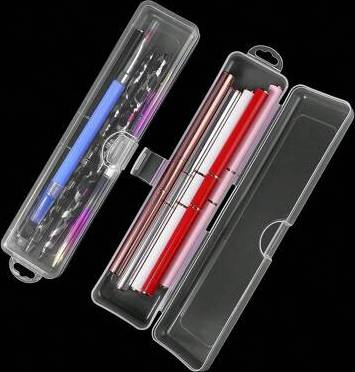 Shein Transparent Rectangle Nail Art Tool Storage Box Set Storage Box