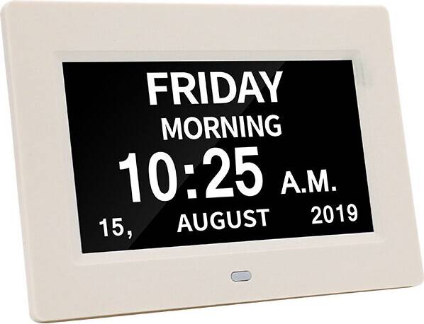 Sunvivid 7 Inch Digital Day Alarm Clock LED Calendar