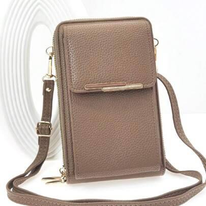 Shein Messenger Bag Multi-Function Large-Capacity Double-Layer Zipper - Soft Image