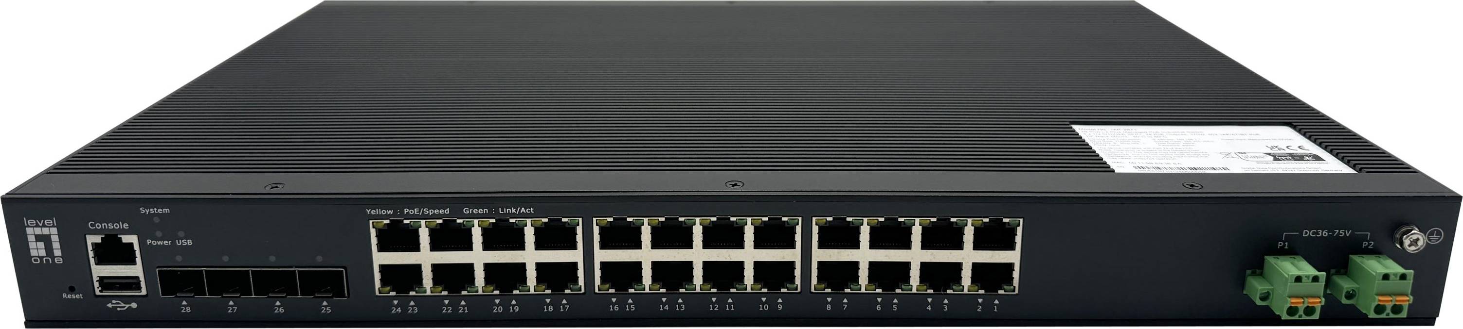 LevelOne IXP-2871 Gigabit Ethernet Rackmontering