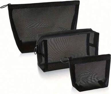 Shein Portable Mesh Makeup Bag Multi-Functional Simple - Multi-Functional