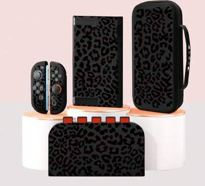 Shein Black Leopard Print Pattern Compatible Switch