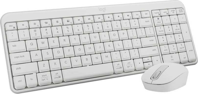 Logitech Dome Bluetooth Computer Keyboard Compact Combo White