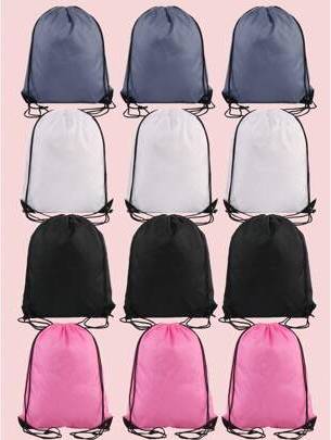 Shein Drawstring Backpack 1PC Cinch Bags - Bulk Nylon