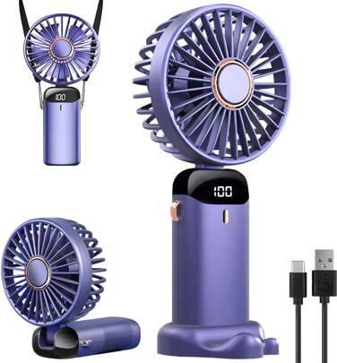 Shein Rechargeable Digital Mini Portable USB Fan