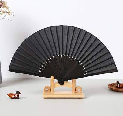 Solid Color Folding Fan
