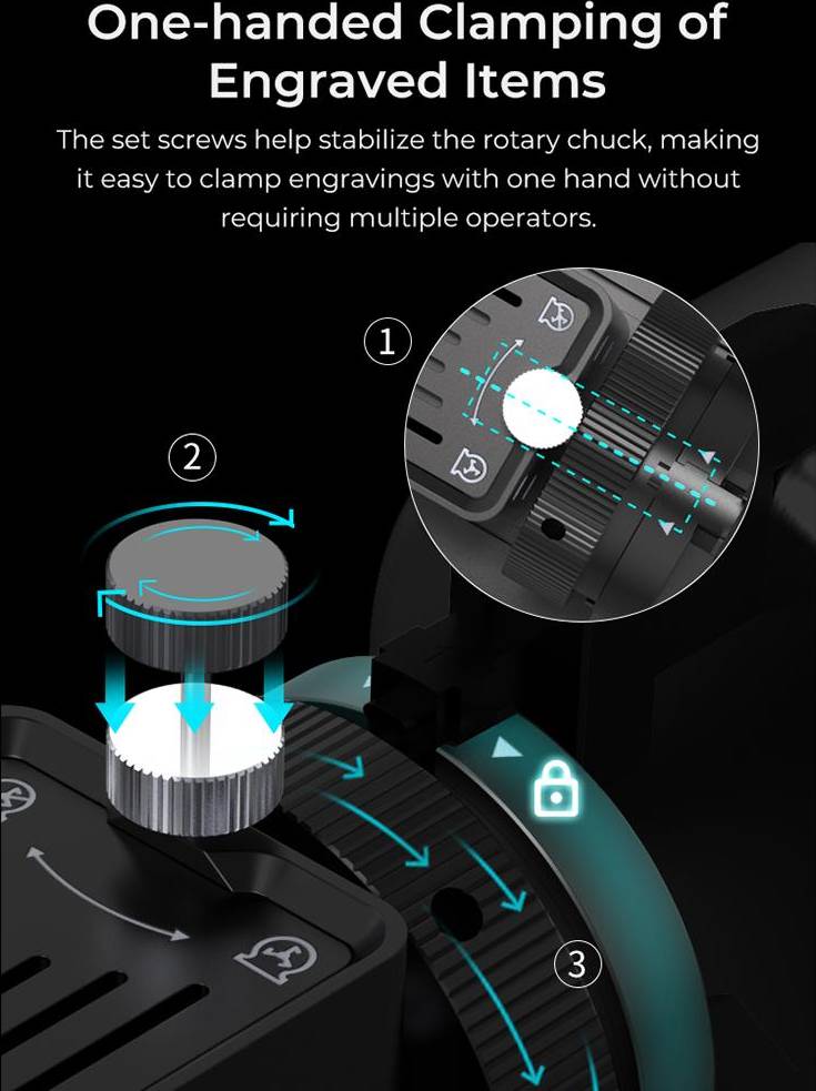 Creality Rotary Kit Pro 3 i 1 Käft Roterande Rulle