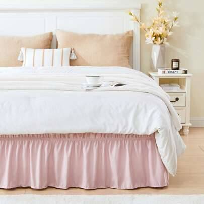 Shein Elastic Bed Ruffle 15 Inch Tailored Drop Valance Sheet