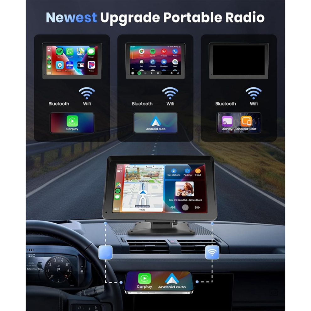 Melitt Portable Wireless Car Stereo Android Auto