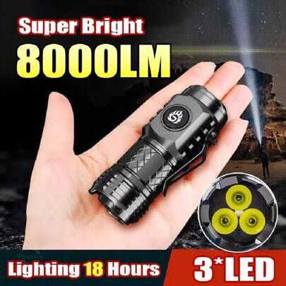 Shein 4pcs 3LED Mini Rechargeable Flashlight
