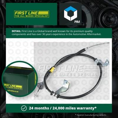 First Line Handbrake Cable Rear Left FKB3858