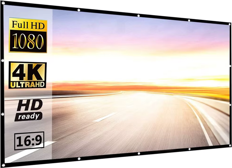 Projector screen 100 inch 100% Inch Foldable Projection Screen 100 Inch