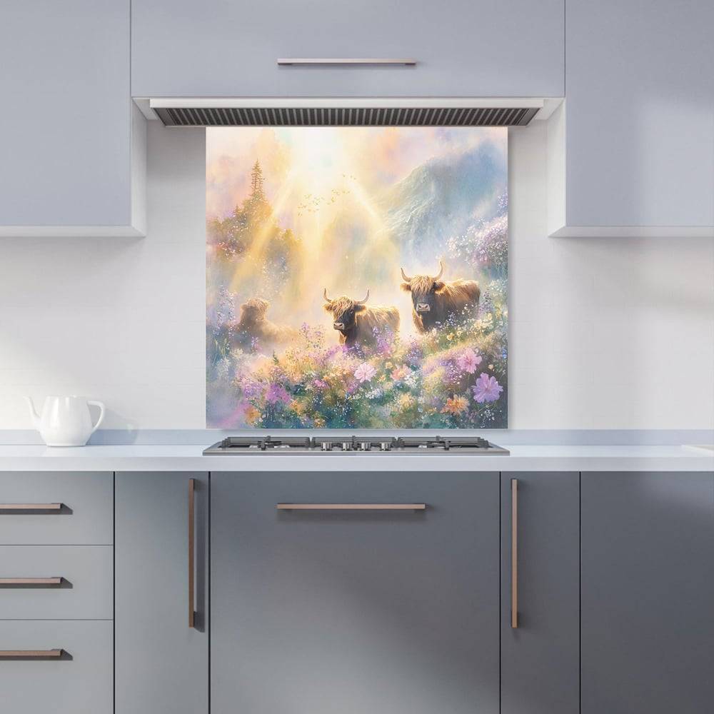 Warren Reed Designer Ava Sterling Kitchen Splashback 60 x 60 cm Splash Guard 60cm