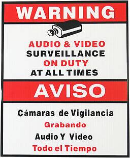 Security Alert Audio Video Sticker