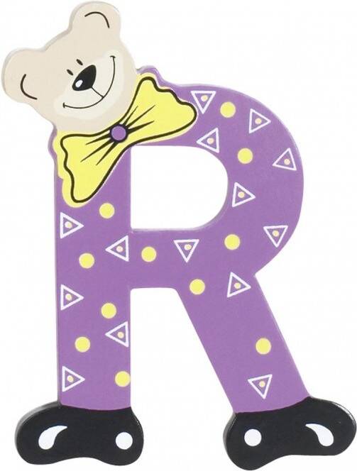 Wooden Letter R Child Violet