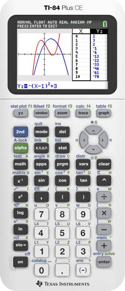 Ti calculator Texas Instruments TI-84 Plus CE Color Graphing Calculator