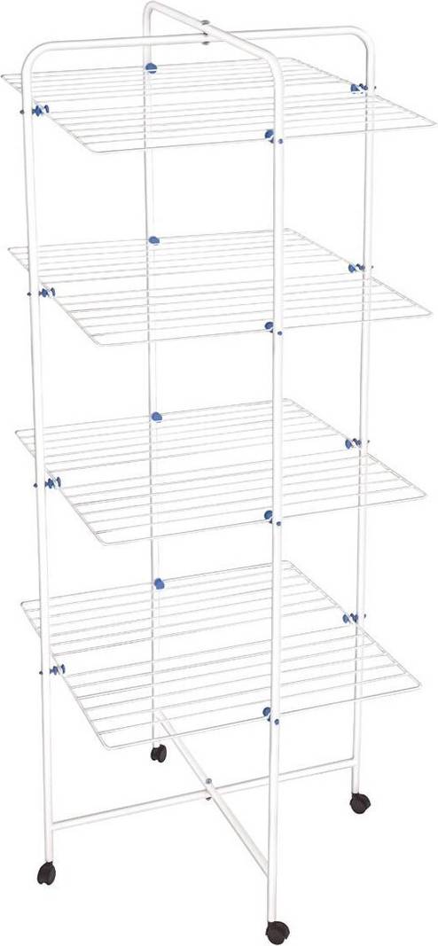 Clothing rack with wheels Home Clothes Drying Rack With 4 Tiers And Wheels Sahara