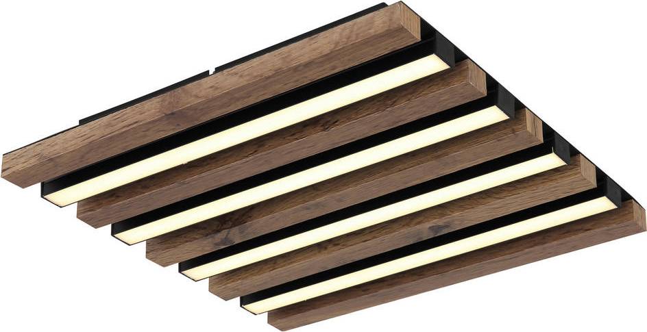 LED Loftlampe Hayden 30 cm Sort Mørk Træ