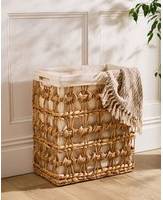 Dibor Traditional Style Wicker Large Rectangular Indoor Storage Basket