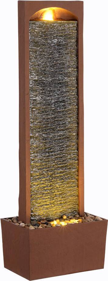Fontaine Murale Led Design Moderne Rocher Rouge Exterieur