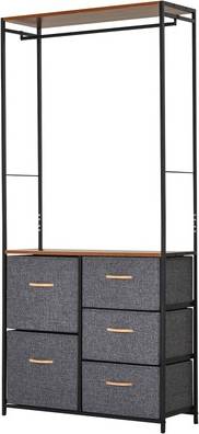 Homcom Storage Coat Hallway Bedroom Organiser Clothes Rack