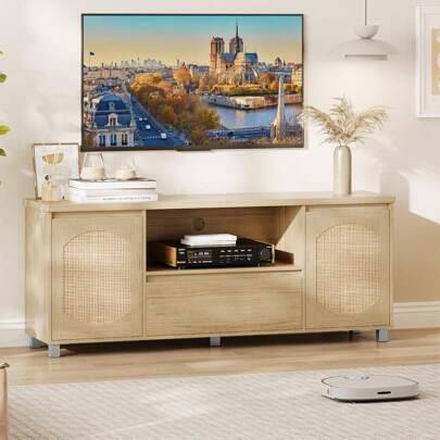 70 inch tv Shein Rattan Stand For 70 Inch TV TV Bench