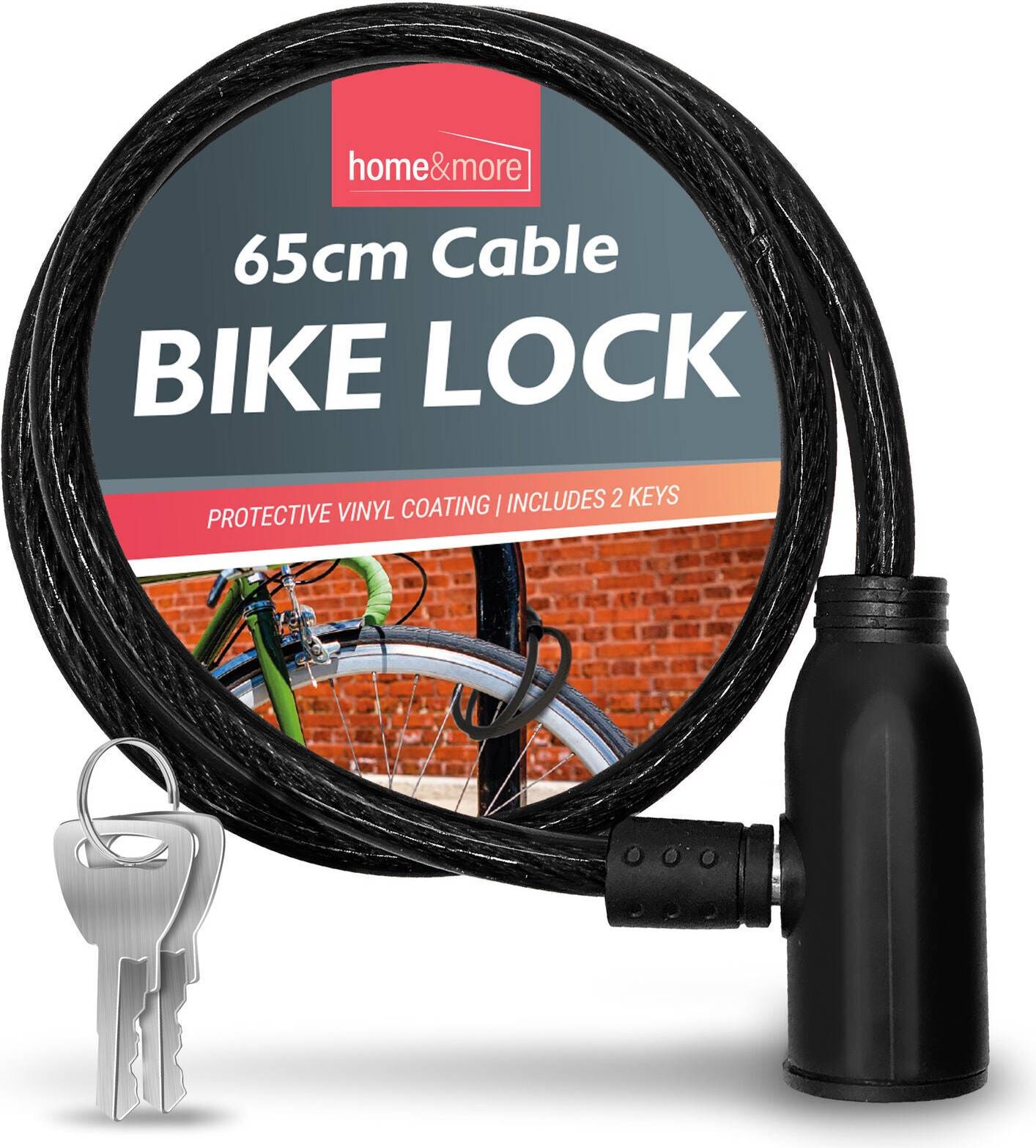 Temu Bike Lock Cable With Keys 650mm