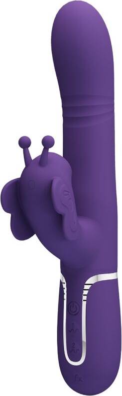 Butterfly vibrator Sex Toys Pretty Love Multifunction Rabbit Vibrator 4 In 1 Butterfly Purple