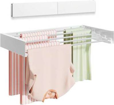 Foldable clothes drying rack Shein Foldable Wall Mounted Clothes Drying Rack 32 Inch