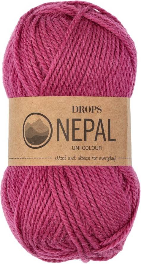 Drops Design Nepal Uni Colour Raspberry Rose 75m