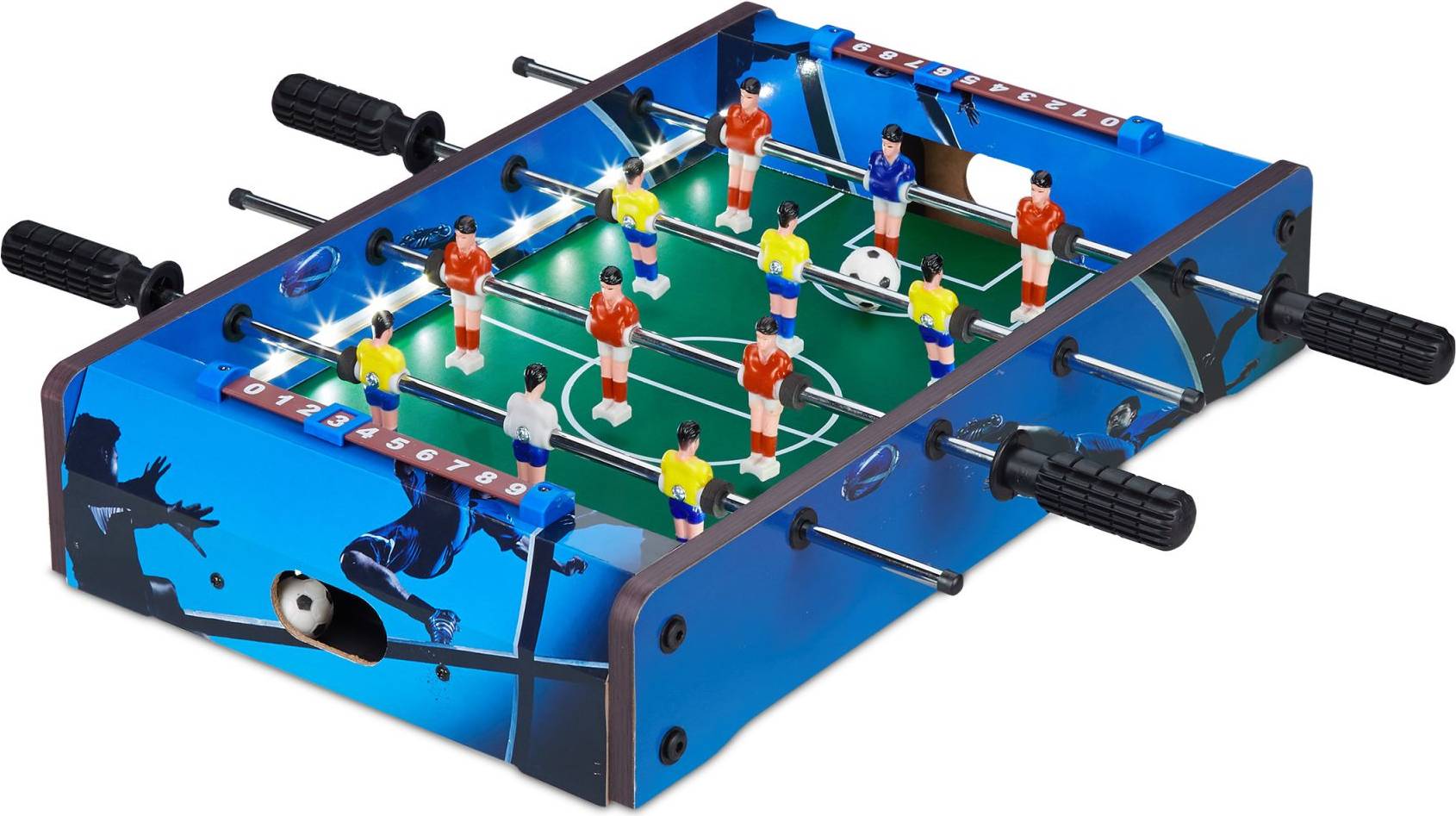Fussball Relaxdays Tischkicker LED