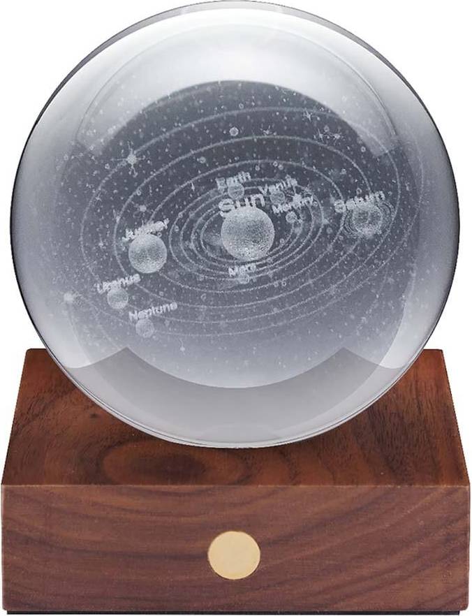 Amber Solar System Crystal Light Rechargeable