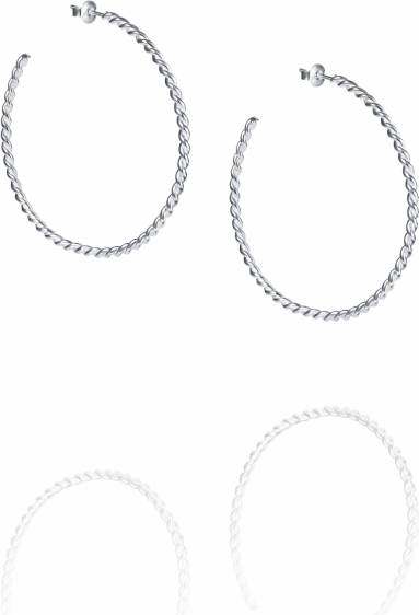 Wrapped Hoops - Silver