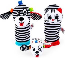 Balibazoo Sock and Handle Rattle Set