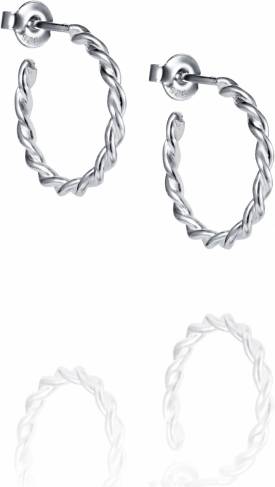Little Wrapped Hoops - Silver
